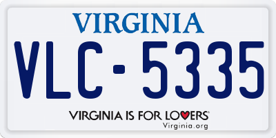 VA license plate VLC5335