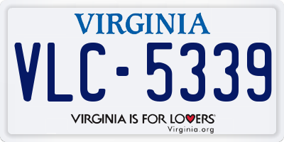 VA license plate VLC5339