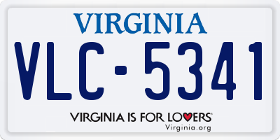 VA license plate VLC5341