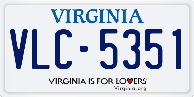 VA license plate VLC5351