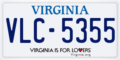 VA license plate VLC5355