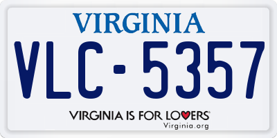 VA license plate VLC5357