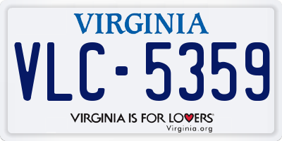 VA license plate VLC5359