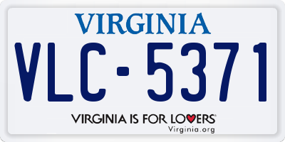VA license plate VLC5371