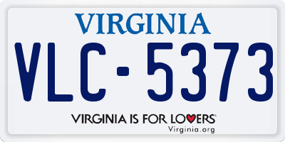 VA license plate VLC5373