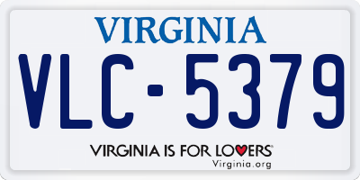 VA license plate VLC5379