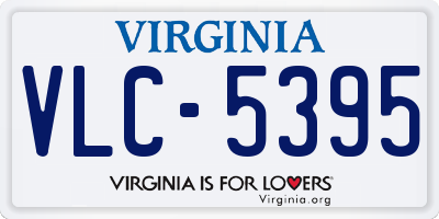 VA license plate VLC5395