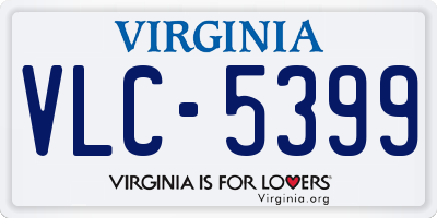 VA license plate VLC5399