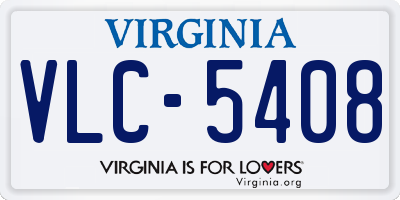 VA license plate VLC5408