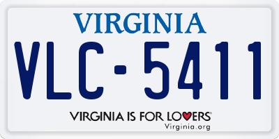 VA license plate VLC5411