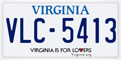 VA license plate VLC5413