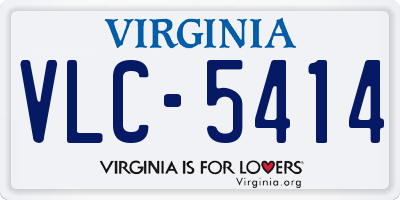 VA license plate VLC5414
