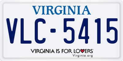 VA license plate VLC5415