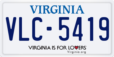 VA license plate VLC5419