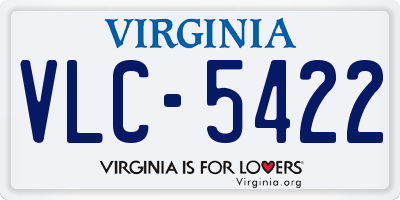 VA license plate VLC5422