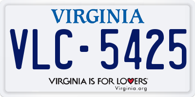VA license plate VLC5425