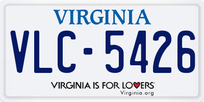VA license plate VLC5426