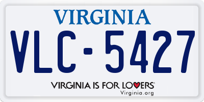 VA license plate VLC5427