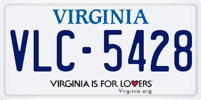 VA license plate VLC5428