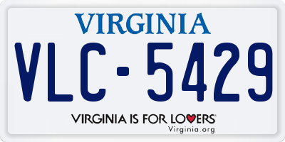 VA license plate VLC5429