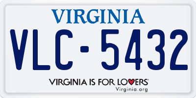 VA license plate VLC5432