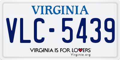 VA license plate VLC5439