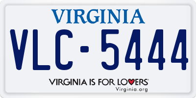 VA license plate VLC5444