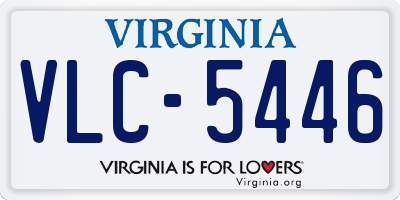 VA license plate VLC5446