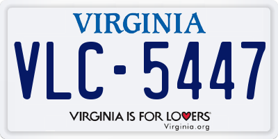 VA license plate VLC5447