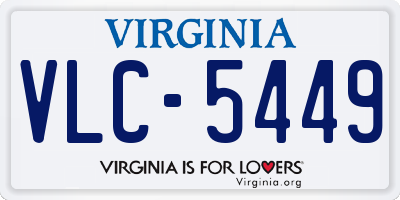 VA license plate VLC5449