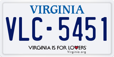 VA license plate VLC5451