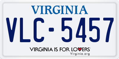 VA license plate VLC5457