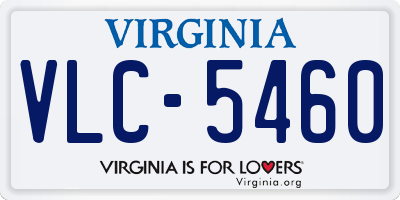 VA license plate VLC5460
