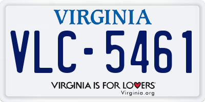 VA license plate VLC5461