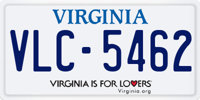 VA license plate VLC5462