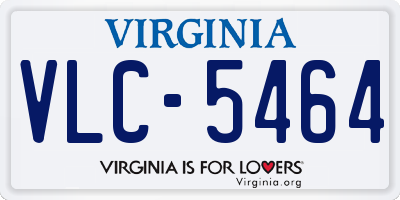 VA license plate VLC5464