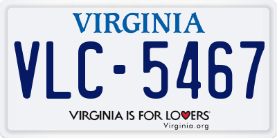 VA license plate VLC5467