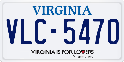 VA license plate VLC5470