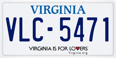 VA license plate VLC5471