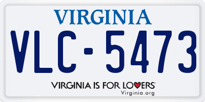 VA license plate VLC5473