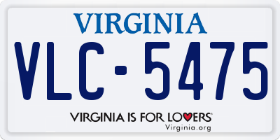 VA license plate VLC5475