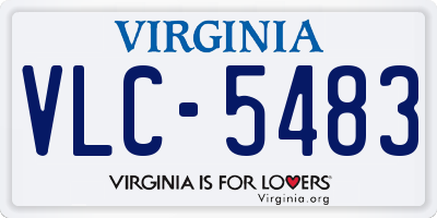 VA license plate VLC5483