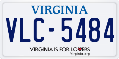 VA license plate VLC5484