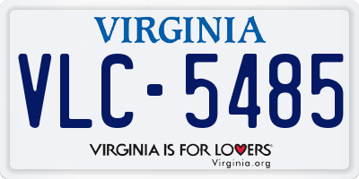 VA license plate VLC5485