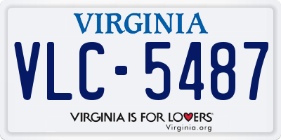 VA license plate VLC5487