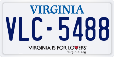 VA license plate VLC5488
