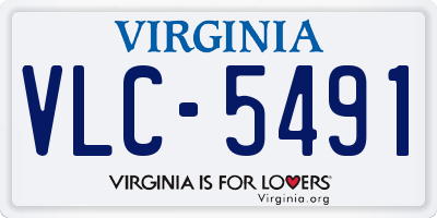 VA license plate VLC5491