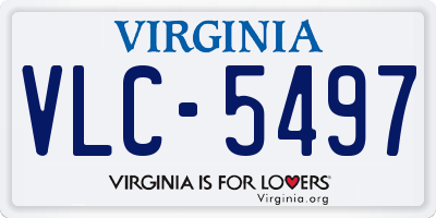 VA license plate VLC5497