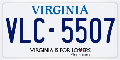 VA license plate VLC5507
