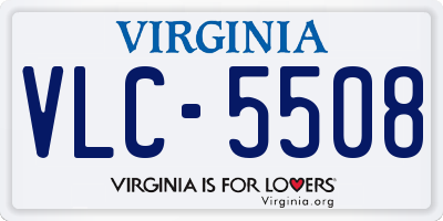 VA license plate VLC5508